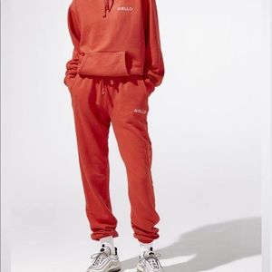 Aiello by Frankies Bikinis red sweatpants